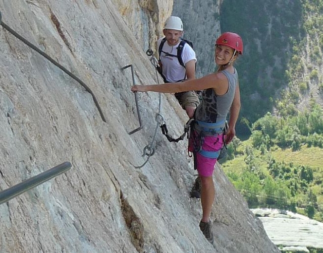 Via Ferrata proche du lac de Serre Poncon